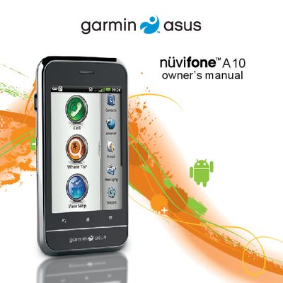Garmin Nuvifone A10 Owner's Manual - cover page