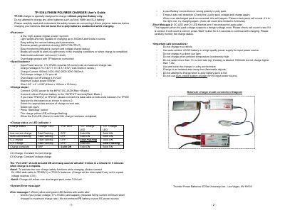 Thunder Power TP-535 Lithium Polymer Charger User's Guide - cover page