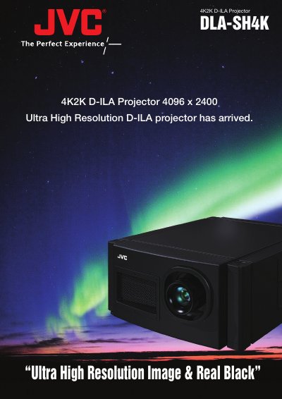 JVC 4K2K D-ILA Projector DLA-SH4K Ultra High Resolution D-ILA projector has arrived Manual - cover page