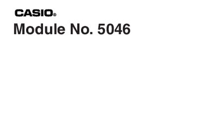 Casio 5046 Watch User Manual - cover page