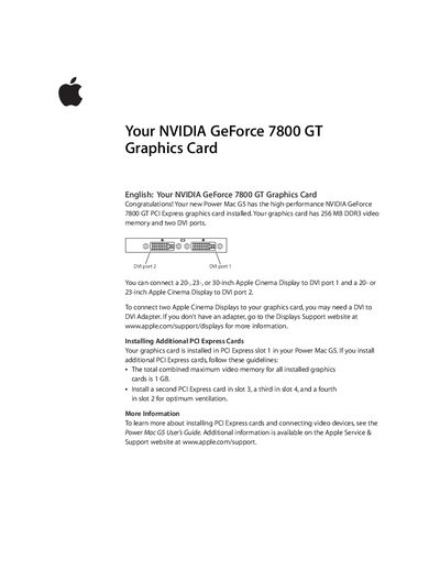 NVIDIA GeForce 7800 GT Graphics Card Overview - cover page