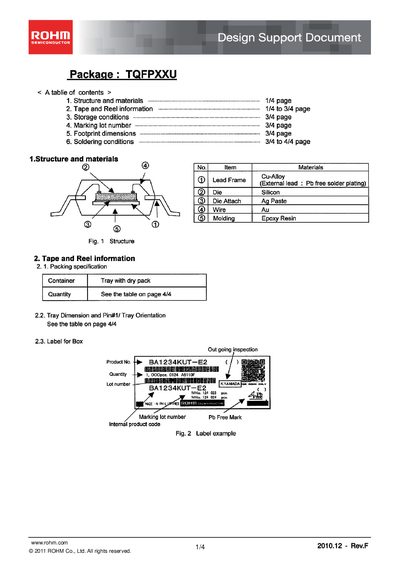 ROHM TQFPXXU Design Support Document - cover page