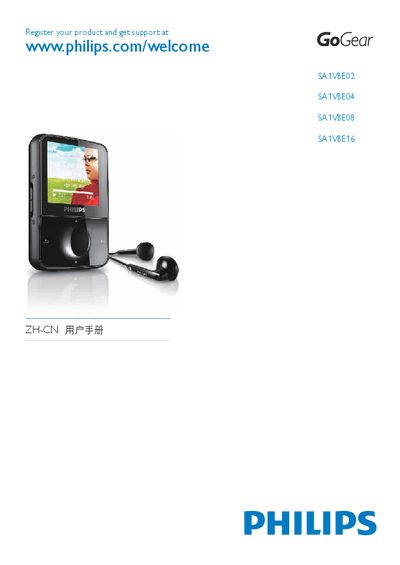 PHILIPS SA1VBE02 SA1VBE04 SA1VBE08 SA1VBE16 Manual - cover page