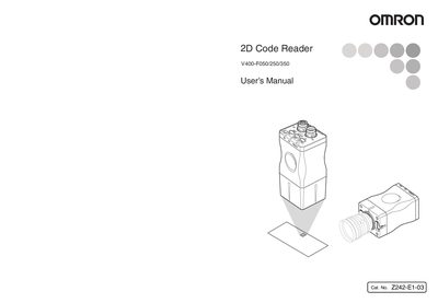 OMRON V400-F050/250/350 2D Code Reader User Manual - cover page