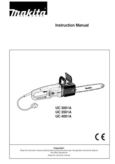 Makita UC 3001A UC 3501A UC 4001A User Manual - cover page