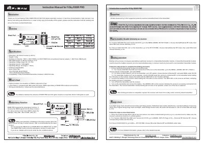 FrSky RX8R PRO 8/16CH Receiver Instruction Manual - cover page