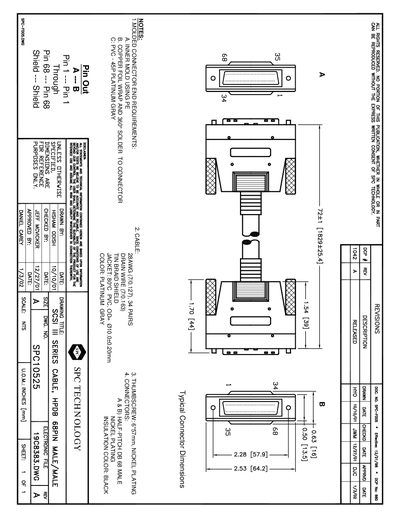 SPC SPC10525 Data Sheet - cover page