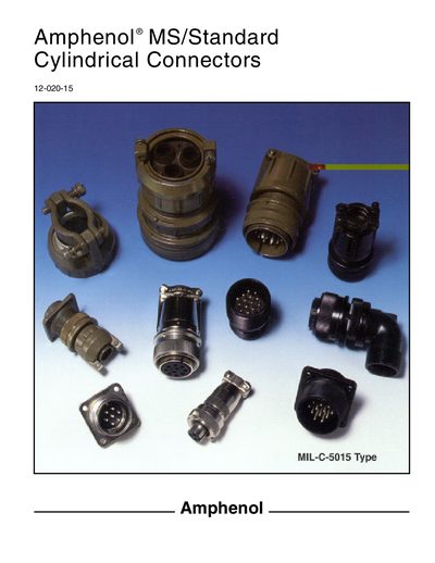 Amphenol MS/Standard Cylindrical Connectors Handbook - cover page