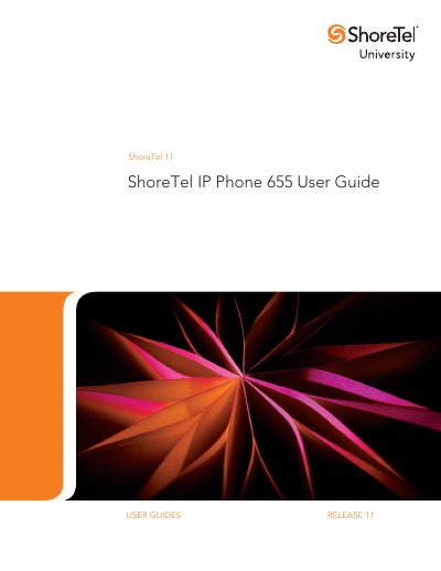 ShoreTel 655 IP Phone User Guide - cover page