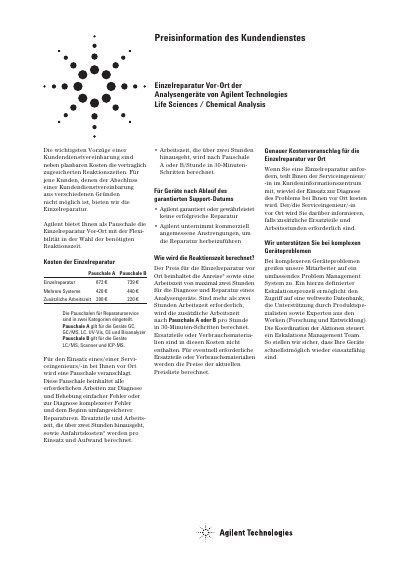 Agilent German for Austria version-Trail Update-5989-2796DEAT Manual - cover page
