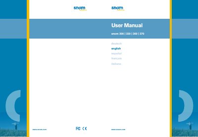 snom 300/320/360/370 VoIP Phone User Manual - cover page