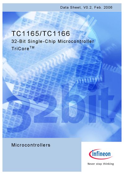 Infineon TC1165/TC1166 Datasheet - cover page