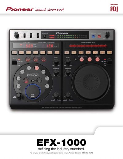 Pioneer EFX-1000 Digital Effect Processor User Guide - cover page