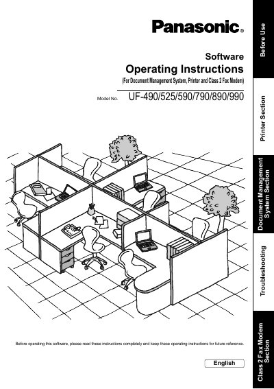 Panasonic UF-490/525/590/790/890/990 Operating Instructions - cover page