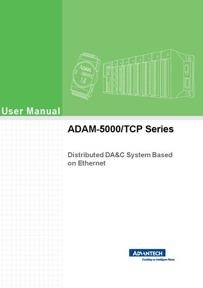 Advantech ADAM-5000/TCP Series Distributed DA&C System User Manual - cover page