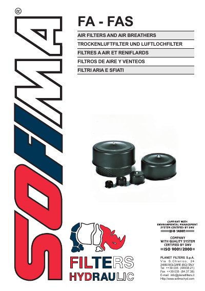 SOFIMA FA 4352.3 FA 5528.1 FA 4733.1A Equal technology data - cover page