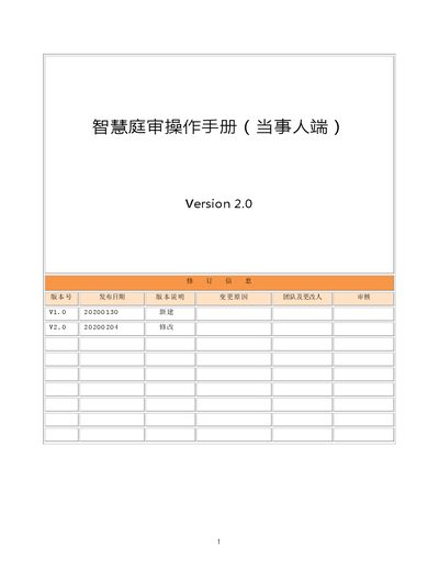 Zhihui Ting Shen Participant End Operation Manual - cover page