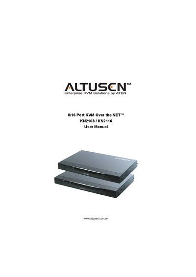 ATEN KN2108 / KN2116 User Manual