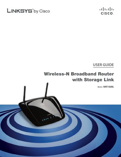 Linksys WRT160NL Wireless‑N Broadband Router with Storage User Manual - cover page
