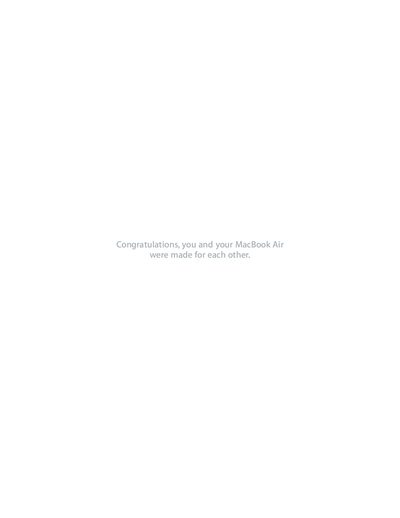 Apple MacBook Air User Guide - cover page
