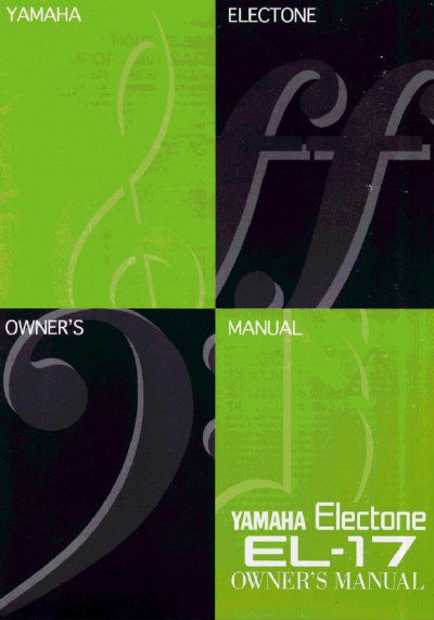 Yamaha EL-17 Electone User Manual - cover page