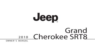Chrysler Cherokee SRT8 Owner's Manual 2010 - cover page