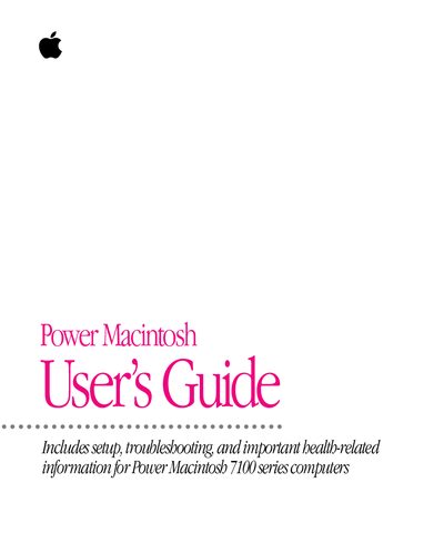 Apple Power Macintosh 7100 Series User's Guide - cover page