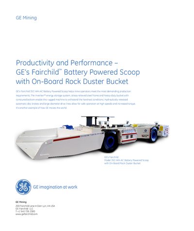 GE 35C-WH-AC Battery Powered Scoop Product Leaflet - cover page