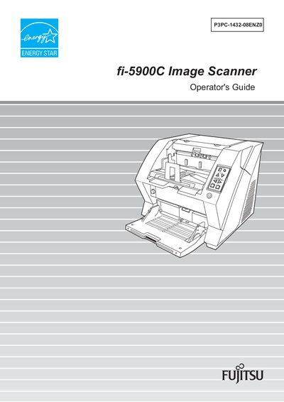 Fujitsu fi-5900C Image Scanner Operator's Guide - cover page