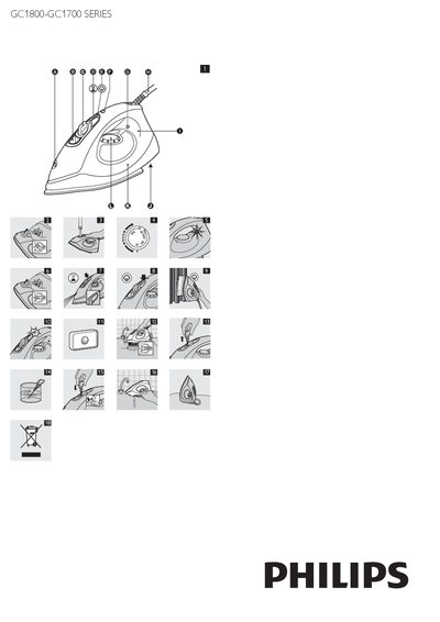 Philips GC1800-GC1700 Series Steam Iron User Manual - cover page