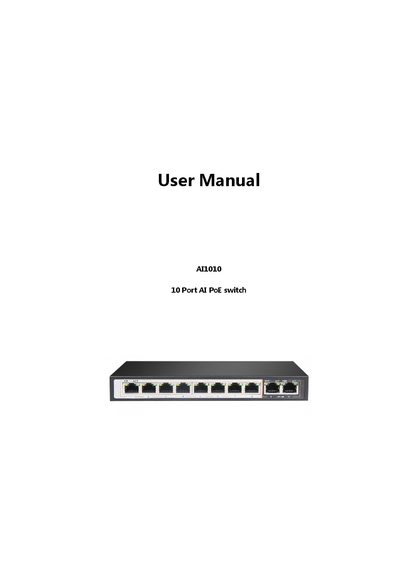 AI AI1010 10-Port PoE Switch User Manual - cover page