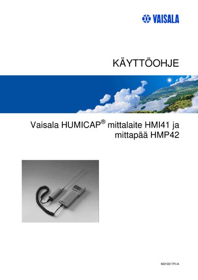 Vaisala HMP42 User Manual - cover page