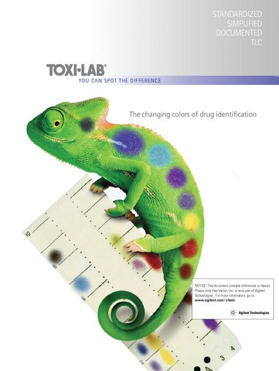 Agilent TOXI-LAB AB Drug Detection System Product Brochure - cover page