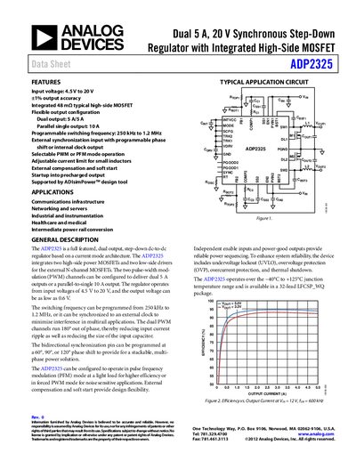 ANALOG DEVICES ADP2325handbookRev 0 - cover page