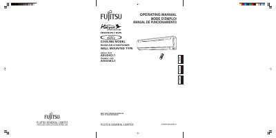Fujitsu General ASU24CL1/AOU24CL1 Wall-Mounted Air Conditioner Operating Manual - cover page