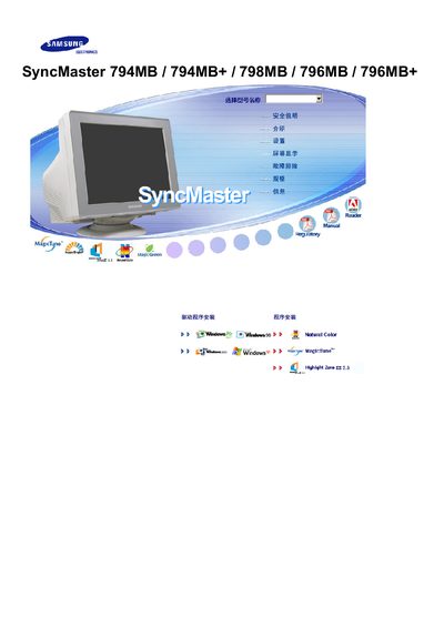 Samsung SyncMaster 794MB Series Monitor User Manual - cover page