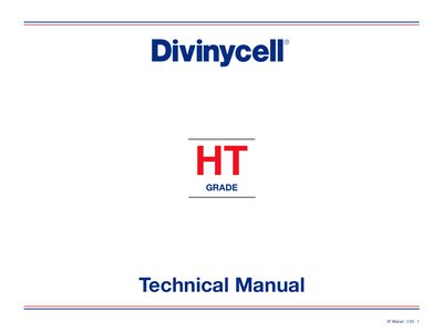 DIAB Divinycell HT Technical Manual - cover page