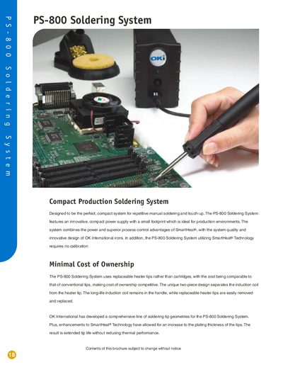 OKI PS-800 Soldering System Product Leaflet