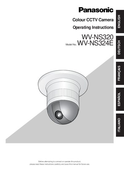 Panasonic WV-NS320 / WV-NS324E CCTV Camera User Manual - cover page