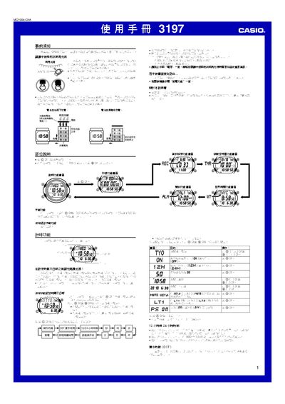 Casio 3197 User Manual - cover page