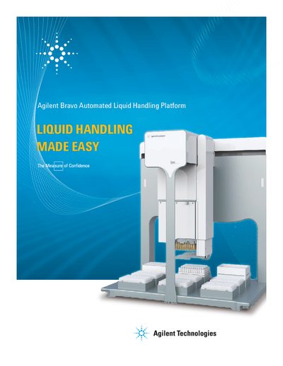 Agilent Bravo Automated Liquid Handling Platform Product Leaflet - cover page