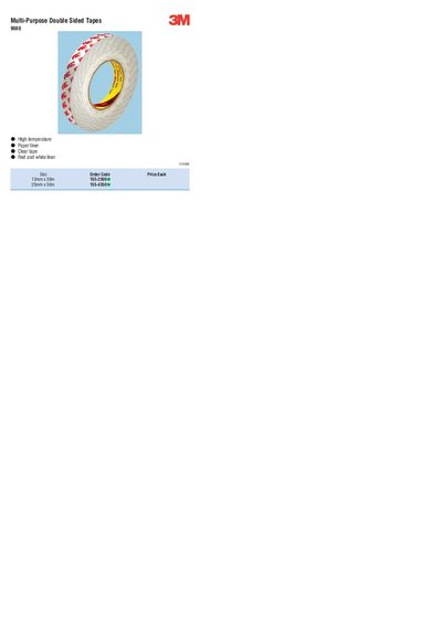 3M Multi-Purpose Double Sided Tapes 9088 Manual - cover page