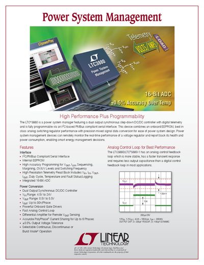 LINEAR 2PB_3880f Digital Power System Management - cover page