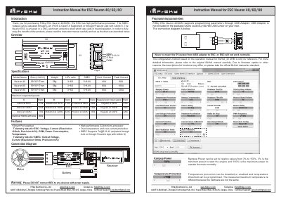 FrSky Neuron 40/60/80 ESC Instruction Manual - cover page