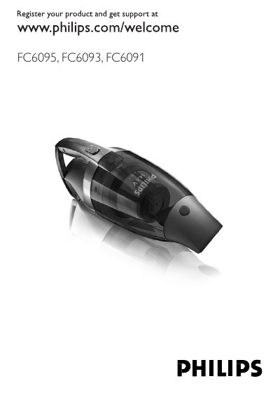 Philips FC6095, FC6093, FC6091 Vacuum Cleaner User Manual - cover page