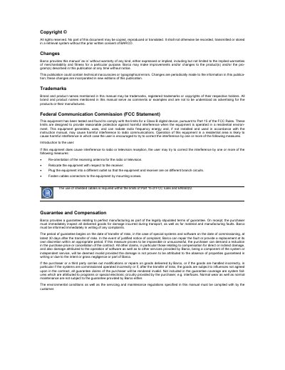 Barco CINE VERSUM 70/60 Projector User Manual