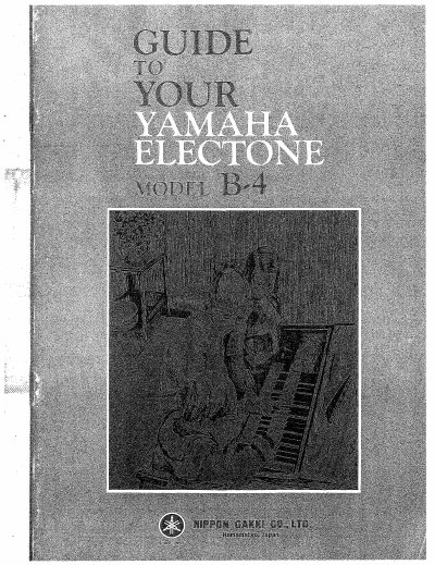 Yamaha Electone B-4 Owner's Manual - cover page