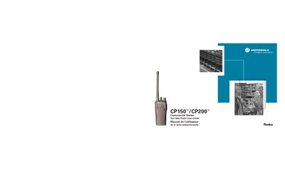 Motorola CP150/CP200 Commercial Series Two-Way Radio User Guide - cover page