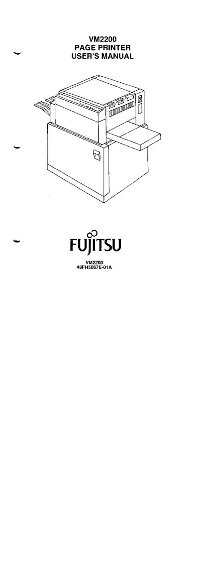 Fujitsu VM2200 Page Printer User Manual - cover page