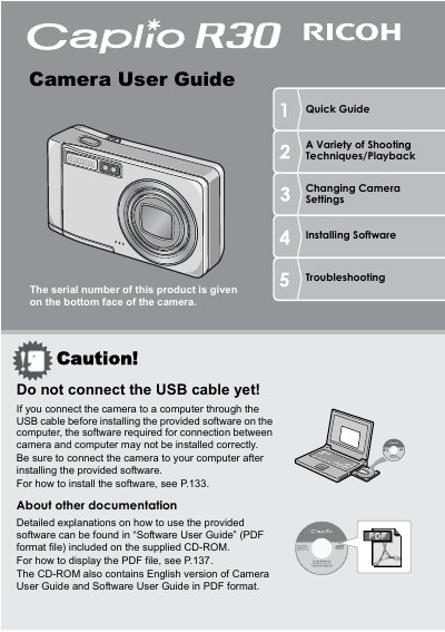 Ricoh Caplio R3G Camera User Manual